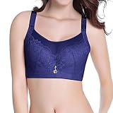 Frauen Full Cup Dünne Unterwäsche Plus Size Wireless Sport-BH Spitzen-BH Brustabdeckung Cup Große Weste BHs Super Push Bustier Damen,Damen Bustier Sport-BH Trainings-BH Yoga Fitness Nahtlose D