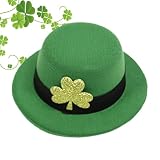 Grüner Zylinder für Erwachsene – St. Patrick's Kostüm Caps | St. Patrick's Day Zylinderhut grüne Mützen Zubehör für irische Feiertagskostüm-Zubehö