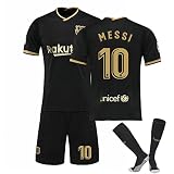 Barcelona Trikot Nr.10/9 Barca Fußball Trikot Set Fußballtrikot Kinder/Erwachsene, Sporttraining T-Shirts, Shorts und Socke, FußBall Trikot für Jungen/H