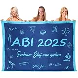 Namalu ABI 2025 Badetuch Geschenke Strandtuch Abitur 2025 Handtuch Strandtücher Duschtuch Badehandtuch für Abschlussfahrt Geburtstag Dusche Schwimmen(Dunkelblau,200 x 145 cm)