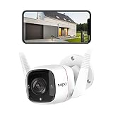 Tapo TP-Link C310 Überwachungskamera Außen, WLAN IP Kamera, 3MP Hochauflösung, 30m Nachtsicht, Bewegungserkennung, IP66 wasserdicht,Alarmmeldung, Zwei Wege Audio,unterstützt Alexa & Goog