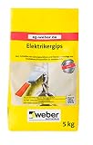 WEBER | Elektrikergips 5 kg | schnell härtend, abbindend & sehr weiß | für den Innenbereich | Baugips Modellgips Hobby Gip