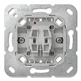 GIRA 310600 Wechselschalter Einsatz IP20 10AX 250V~ I Universal-Aus-Wippschalter für Unterputzmontage I LED Kontroll-Dauerbeleuchtung I bruchsicherer Thermoplast I spannungsprüfbar I 2,5mm²