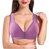 BHs für Damen, hochklappbarer Frontverschluss, Komfort-BH, Damen-BHs, Alltags-BH, Damen-BHs, Stütz-BHs für große Brüste, 1 x Violett, M