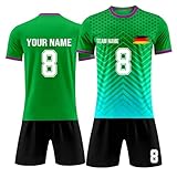 Benutzerdefiniert Trikot 24/25 Trikot für Kinder Personalisiert Trikot mit Namen Nummer Team und Logo Sporttraining T Shirts, Shorts und Socke, Trikot für Jungen/H