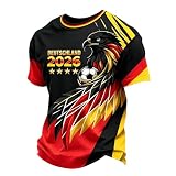 Wm Trikot 2026 Deutschland Grafik-T-Shirt, Rundhalsausschnitt, Kurzarm, Freizeit-Top, Sportbekleidung FüR -F