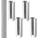 KOTARBAU® Pfostenverlängerung 60x40 mm verzinkter Stahl 4 St. Pfostenadapter Zaunpfosten-Adapter Verbinder Zaunerhöhung Erhöhung Pfosten für Doppelstabmatten Pfostenverbindungsstück