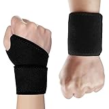 WUBAYI 1 Paar elastische Handgelenkbandage mit Band, lindert Schmerzen im Handgelenk, Verstauchungen, Sehnenentzündungen und Gelenkschmerzen, thermisch bedrucktes Pufferpunkt-Matrix-Desig
