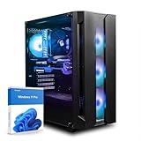 dcl24 High End Gaming PC i7 14700, RTX4070 12GB - 1000GB SSD, 32GB DDR5, RGB Gaming PC mit 20x5.4 GHz, Streaming PC mit WLAN, Computer mit Windows 11 Pro [19703]