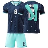 Generisch Fußballtrikot für Kinder 2025 2026 Jungen Football Kit Trikot Heim-Football Trikot-Set Tshirts Shorts und Socken Sportanzug Kindertrikots Anzug