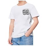 Sunfashion Damen Hemd Schwarz für Kinder, kurzärmlig Shirt Langarm Schwarz Damen (Purple, 4-5 Years) Kostüm Kürbis Kinder Hallow