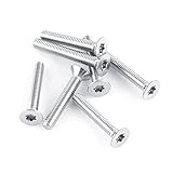 50 Stück M4 Edelstahl SS304 Flachkopf-Sternantriebs-Maschinenschrauben Bolzen Flachkopfschrauben M4-Schrauben für Industrie- und Baubefestigungen (M4×25)