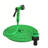 OZXZH Erweiterbarer Magic Hose, Autowäsche, 7 Wassersprühfunktionen, Wasserpistole, Hausgarten-Bewässerungsschlauch, Gartenschlauch(Green,75ft)