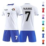 LAIFU Personalisiertes Fußballtrikot Uniform für Kinder Frauen Männer Jungen Personalisiertes Fußballtrikot mit Ihrem Namen Mannschaft Nummer Logo für Junge H