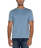 Liverpool Henley für Herren, kurzärmelig, Blau, Weiß, mehrfarbig., XL