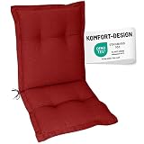 Herlag Gartenstuhlauflage AVA Niederlehner 103x50x9cm | Extra Dicke Sitzauflage 9 cm | Niedriglehner-Polsterauflage mit Deluxe-Komfort | Öko Tex 100 | 1 Polster | R