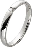 Ch.Abramowicz Brillantring Weißgold 585 14 Karat Solitär Diamant 0.05ct W SI 17