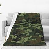 Grüne Militär-Decke mit Camouflage-Druck, weiche, gemütliche Überwurfdecke, warme Flanell-Überwurfdecke, leichte Fleecedecke, Plüsch, Klimaanlage, Decke für Stuhl, Schlafzimmer, Couch, Bett, Outdoor,