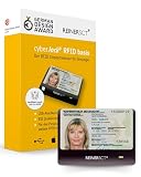 REINER SCT cyberJack RFID Basis I Chipkartenleser für kontaktlose RFID-Chipkarten I Kartenlesegerät für den neuen Personalausweis I Card Reader mit USB-Anschluss I eID Leseg