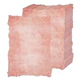 GOMAKERER 120 Stück Vintage Papier, Dekoratives Briefpapier Aquarellpapier Aus Baumwolle Vintage Look Blankopapier Mit Antikisiertem Büttenrand Zum Zeichnen Kalligrafie Einladungen Und Scrapbooking