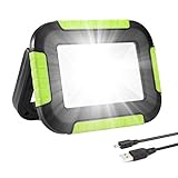 LE LED Akku Strahler, Campinglampe Tragbar, 10W 1000 Lumen Superhell Wiederaufladbare Suchscheinwerfer, Dimmbar Notfallleuchte mit 3 Lichtmodi für Stromausfällen, Camping usw