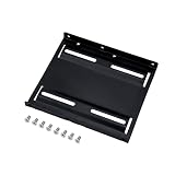 BIGtec Festplatten Adapter SSD HDD Einbaurahmen 2,5' auf 3,5' Wechselrahmen PC Computer Halterung Schienen Mounting Frame schwarz M