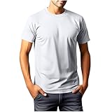 Herren Shirts Kurzarm Casual Sportshirt Sommer Locker T-Shirt Regular Einfarbig Sporthemd Vintage Sport Tops Rundhals weiche Oberteile Fitness Outdoor Freizeitshirt Basic Bequemes L