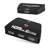 4K @ 60HZ HDMI Switch, HDMI Switch 3 in 1 out Aluminum HDMI Switcher Support 3D, 1080P, HDCP2.2, HDR, Dobly, 3 Ports Switch for PS5, HDTV, Xbox, Roku, Fire Stick, DVD