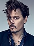 TMXON 5D-Diamantmalerei, Schauspieler Johnny Depp, Poster, Fotobild, Diamantstickerei, Kreuzstich, AE71(), 30 x 40