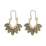 SHOUKAII Vintage-Blatt-Ohrringe for Teenager-Mädchen, minimalistische Piercing-Ohrstecker, Trendige Ohrringe, Eulen-Ohrringe for Frauen(Gold)