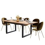 Newfurn Esstisch ausziehbar 160-200 cm inkl. Tischplatte Anthrazit Wildeiche Esszimmertisch Vintage Industrial - 160x75x90 cm (BxHxT) - Tisch Küchentisch Speisetisch - E