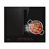 Klarstein Chef-Fusion Induktionskochfeld Mit Dunstabzug - 60 cm, 600 m³/h, 6400 W, Flexzone, Energieeffizienz A, Touch-Bedienung, Platzsp