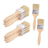 Toddmomy 10 Stück Teiliges Pinselset mit Naturborsten Langlebige Klebstoff Malerpinsel für Präzises Streichen Leichte Holzgriffe Vielseitig für Farben Lacke Bastelarbeiten und Reinigung