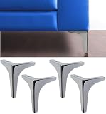 IPEA 4X Möbelfüße Sofa Füße Modell META - Höhe 170 mm – Füße im Eleganten Design für Sessel und Schränke - 4 Metall Beine aus Eisen – Mobelfusse Farbe Chrom – Kolor V