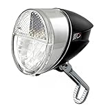 nean LED Dynamo Fahrradlicht 30 LUX mit Lichtautomatik, Standlicht und StVZO Zulassung, Fahrradlampe, Fahrrad Frontlicht, Fahrradleuchte vorne, Scheinwerfer, schw