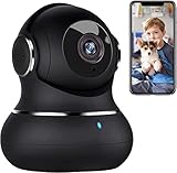 litokam Little elf Überwachungskamera, 2K Babyphone mit Kamera mit Bewegungserkennung, WLAN Kamera Überwachung Innen mit Nachtsicht, 360° Hundekamera mit APP 2-Wege-Audio, für SD &Cloud-Sp