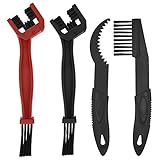 4 Stück FahrradKetten Motorradketten Reinigungsbürste Kit, Fahrrad Motorrad Kettenreiniger Saubere Bürste, Kettenbürste, Kettenreinigungsbürste für MTB Mountainbike Fahrrad M