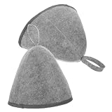 WOONEKY 2er Set Sauna Hut Aus Filz Für Erwachsene Saunamütze Mit Rand Ideales Sauna Zubehör Für Damen Und Herren Hochwertige Und Bequeme Filzkappe Für Wellness U