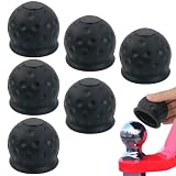 6 Stück Gummi Anhängerkupplung Abdeckung, 50 mm Schutzkappe Anhängerkupplung Universal Kugelabdeckung für Anhängerkupplung, Anhängerkupplung Abdeckung Lustig für Anhänger, Pkw, LKW, Wohnwag