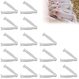 TUKNN Nabelschnurklemmen, Nabelschnur Clip, Klemmen für Nabelschnur, Kunststoff Schwein Nabelschnurklemme, Weiße Nabelschnurklemme, für Haustiere Lamm Ziege Welpen Whelping Kit, 15 Stück