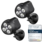 NICREW Bewegungsmelder für Aussen, Batteriebetriebene Aussenlampe mit Sensor, Leistungsstarke LEDs ohne Kabel, 2x4 LEDs, Wetterfestes Sicherheitslicht für Veranda, Garage, G