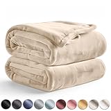 Waldstern® Kuscheldecke flauschig weich - Wohndecke 150x200 cm, Fleecedecke, Decke für Sofa Couch, Sofadecke, Couchdecke, beig