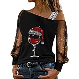 Sport Oberteile Damen Bluse Damen Elegant Spitzenärmel Langarmshirt Sommer Tshirt Spitze Aushöhlen Tunika Boho Blumendruck Oberteile Große Größen Rundhals Pullover Kurzarm/Langarm T-Shirt L