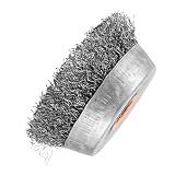 VILLCASE Drahtbürste Drahtrad Kleiner Draht Schleifer Speichenscheibe Zum Polieren Kratzbürste Zubehör Für Bohrmaschinenteile Rostentferner Für Metall Metallbürste Rostfreier S