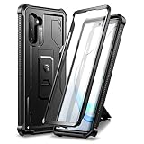 Dexnor Kompatibel mit Samsung Note 10 Hülle, [Eingebaute Displayschutzfolie und Ständer] Heavy Duty Military Grade Protection Stoßfeste Schutzhülle Kompatibel mit Samsung Note 10 – Schw