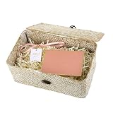 FOYTOKI 1 Set Rattan Geschenkbox Premium Geschenkkarton Für Hochzeit Valentinstag Gastgeschenk Box Stilvolle Körbe Für Regal Ideale Verpackung Für B