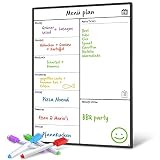 A3 Wochenplaner Abwischbar, Magnettafel Küche von SmartPanda - Wochenplaner Magnetisch, Magnettafel Kühlschrank und Whiteboard - Magnetisches Whiteboard für Familie, auf D