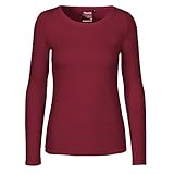 Neutral Damen Longsleeve aus 100% Bio- und Fairtrade-Baumwolle | Nachhaltig, Bequem und Vielseitig | Perfekt für Freizeit und Alltag | Bordeaux, XL