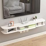 KAZUP An der Wand montierter TV-Schrank, schwebender TV-Ständer mit 3 Regalen für Wohnzimmer, Büro, Schlafzimmer, an der Wand montierte Unterhaltungseinheit/A/120 cm/140 cm C/C