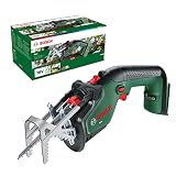 Bosch Akku-Gartensäge/Säbelsäge/Reciprosäge (ohne Akku, 18-Volt-System, Schneidekapazität 80 mm, mit Schweizer Präzisionssägeblatt für Holz, im Karton)
